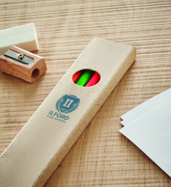 Logo trade mainoslahja ja liikelahja tuotekuva: 4 korostuskynää laatikossa